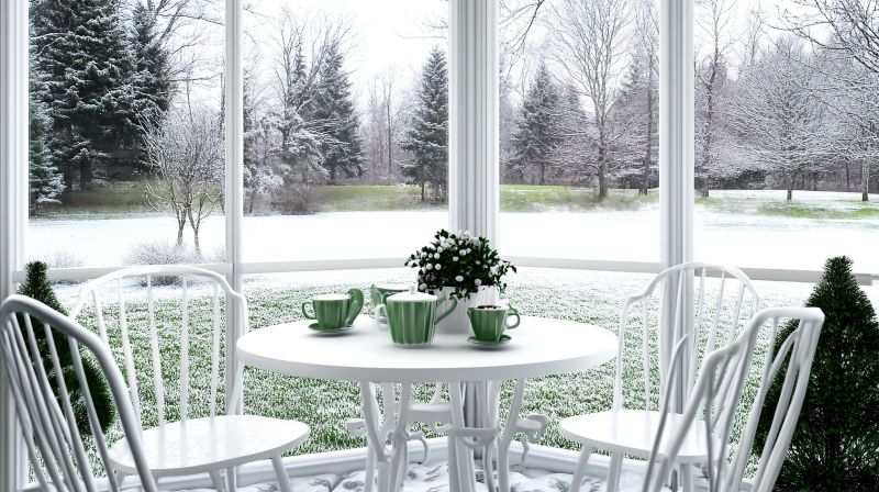Sunroom with Winter View